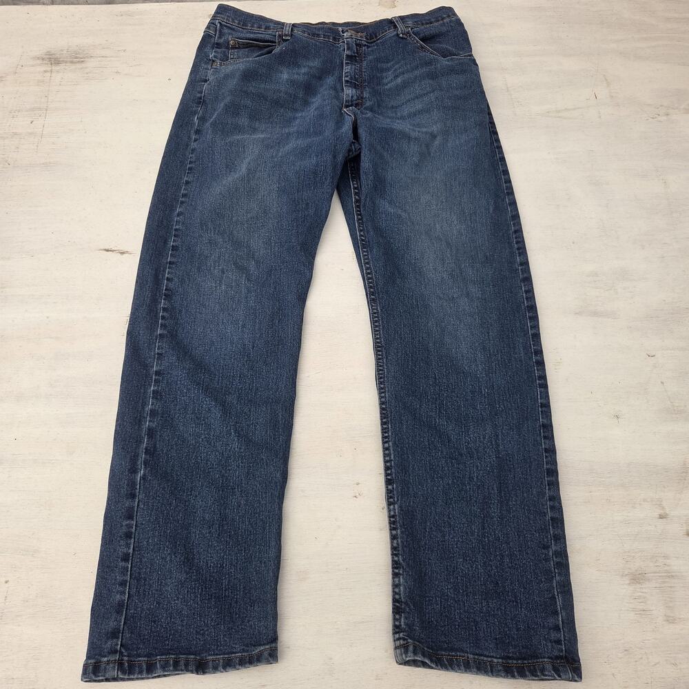 Wrangler Premium Quality Mens Straight Leg Jeans Blue 38x32 1097FXWXD